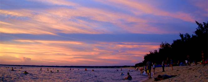 仙群落霞：仙女披玉带 落霞晚归舟